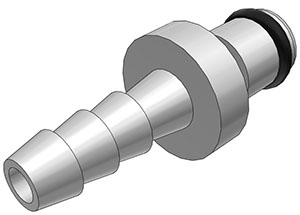 MC2203 - Stecker MS-VC mit Schlauchtülle 4,8 mm ohne Absperrung