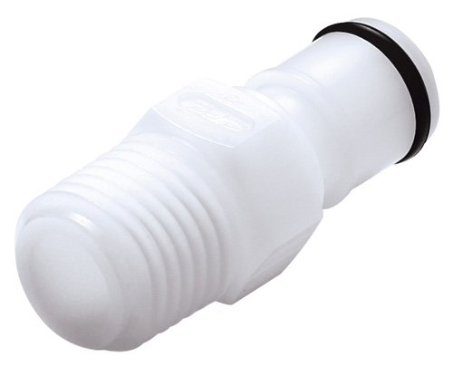 42300 - Stecker Acetal mit konischem AG 1/4" NPT ohne Absperrung, NSF (APC24004 NSF)