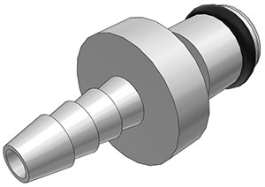 MC2202 - Stecker MS-VC mit Schlauchtülle 3,2 mm ohne Absperrung