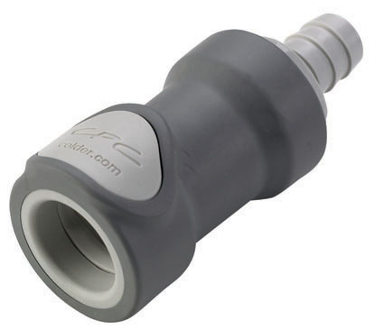 NS6D17008 - Kupplung PP mit Schlauchtülle 12,7 mm mit Absperrung, Non-Spill