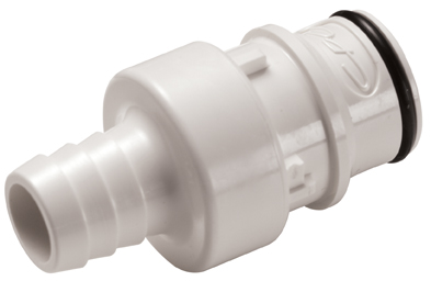 81000 - Stecker PSU mit Schlauchtülle 12,7 mm mit Absperrung, NSF (HFCD22835 NSF)
