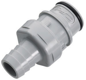 61300 - Stecker PP mit Schlauchtülle 12,7 mm ohne Absperrung, NSF (HFC22812 NSF)