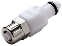 PMCD2004 - Stecker Acetal mit Klemmverschraubung 6,4 x 4,3 mm mit Absperrung