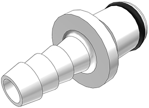 22400 - Stecker Acetal mit Schlauchtülle 6,4 mm ohne Absperrung, NSF (PLC22004 NSF)