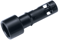 TFF01 - 1,6 mm Kuppl. Einsatz ohne Absperrung aus Acetal (schwarz)