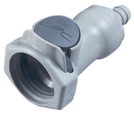 63600 - Kupplung PP mit Schlauchtülle 9,5 mm ohne Absperrung, NSF (HFC17612 NSF)