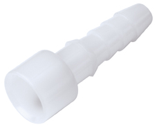 TFF02MWHT - 3,2 mm Kuppl. Einsatz ohne Absperrung aus Acetal (weiß)