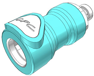 NS4D1700206 - Kupplung ABS mit Schlauchtülle 3,2 mm mit Absperrung, Non-Spill