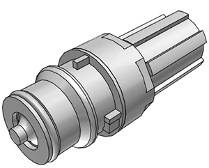 CQHD06200106 - Stecker PP mit 3/8" Flare mit Absperrung metallfrei, High-Purity