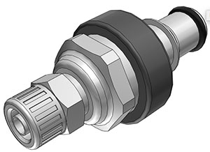 NS4D20004 - Stecker PP mit Klemmverschraubung 6,4 x 4,3 mm mit Absperrung, Non-Spill