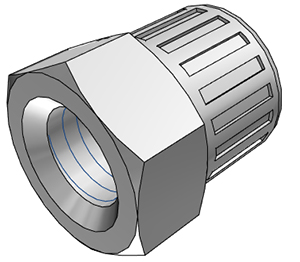 269700 - Überwurfmutter für CPC Klemmverschraubung 4,0 x 2,5 mm