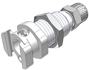 LMD12006HT - Multi-Mount Kupplungseinsatz MS-VC mit Klemmverschraubung 9,5 x 6,4 mm mit Absperrung, Hochtemper.