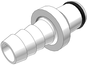 PLC22005 - Stecker Acetal mit Schlauchtülle 7,9 mm ohne Absperrung
